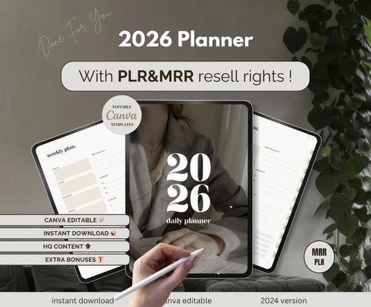 2026 PLR/ MRR Digital Planner