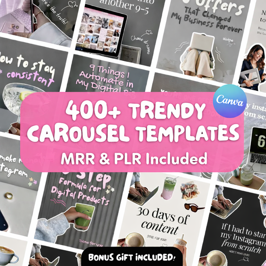 400+ Trendy Carousel Templates with Resell Rights